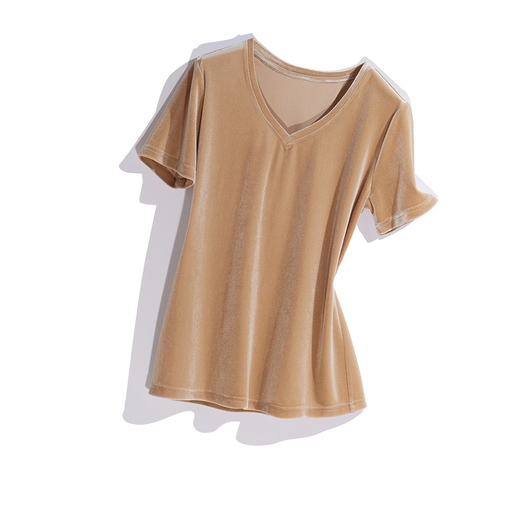 Golden velvet T-shirt